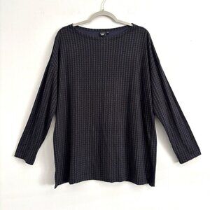 Marimekko Black and Gray Tunic Top
